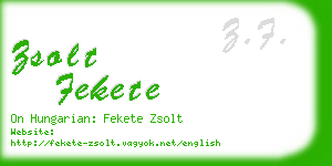 zsolt fekete business card